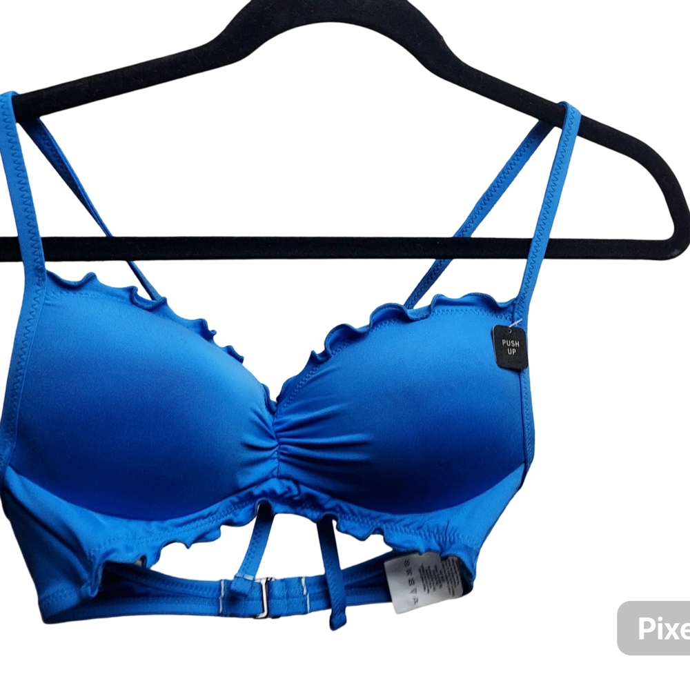Kenneth Cole Reaction Blue Bikini with Lace Trim